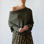 Oversized Damen Kaschmirpullover für Herbst/Winter-Dunkelgrün-Luzern Mode