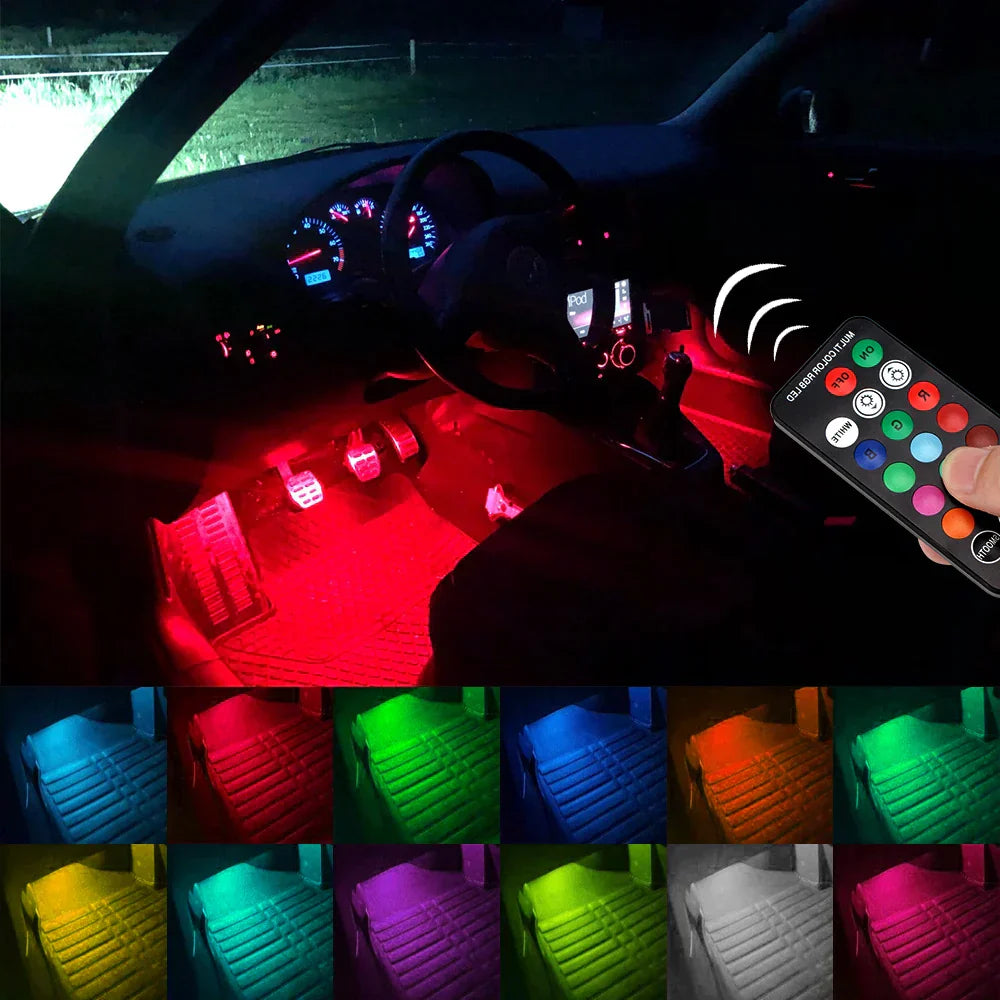Auto-LED-Beleuchtung | Langlebig, Aufladbar, RGB, Fernbedienung-Luzern Mode