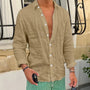 Luftiges Sommerhemd Herren | Leinenhemd Kurzarm | Atmungsaktiv & stilvoll-Khaki-S-Luzern Mode