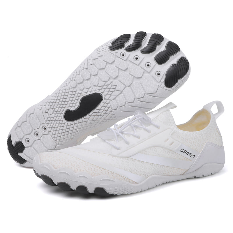 Barfußschuhe rutschfest | ultraleicht | atmungsaktiv | Damen Herren | Freizeit | Sport-Weiß-35-Luzern Mode
