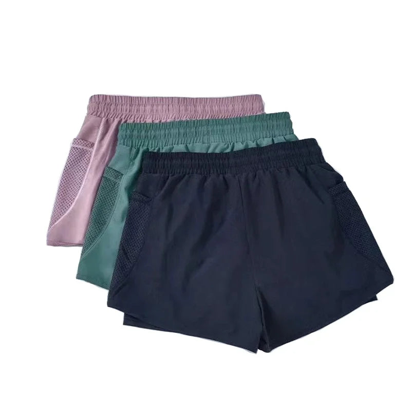 High Waist Shorts Damen Sommer | Fitnessshorts schnelltrocknend | Atmungsaktiv-Luzern Mode