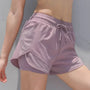 High Waist Shorts Damen Sommer | Fitnessshorts schnelltrocknend | Atmungsaktiv-Rosa-S-Luzern Mode