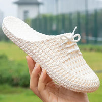 Damen Loafer offen | Atmungsaktiv & leicht | Flexibles Material | Rutschfeste Sohle-Luzern Mode