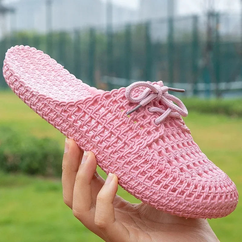 Damen Loafer offen | Atmungsaktiv & leicht | Flexibles Material | Rutschfeste Sohle-Luzern Mode