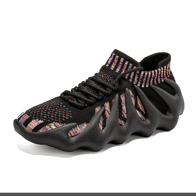 Unisex Sneaker | Mesh | Atmungsaktiv | Baumwolle | Schnürverschluss-Rot-35-Luzern Mode