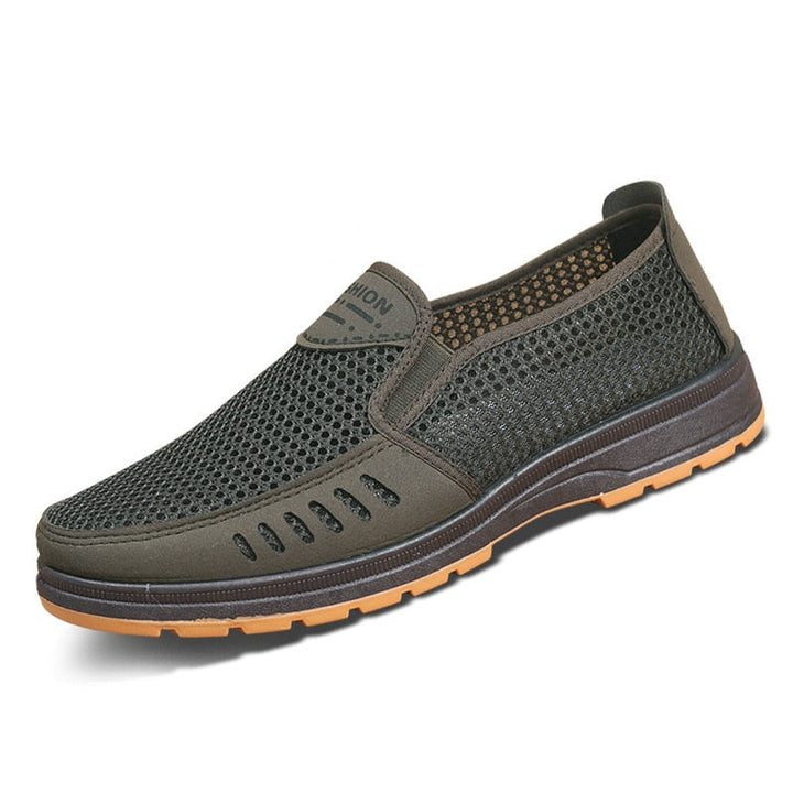 Herren Sneaker | Mesh | Atmungsaktiv | Gummi Sohle | Leicht | Luftig-Grün-39-Luzern Mode
