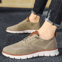 Mesh Sommerschuhe Herren | Atmungsaktiv | Slip-On | Leicht | Größe bis 54-Luzern Mode