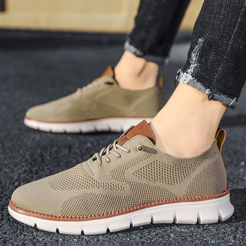 Mesh Sommerschuhe Herren | Atmungsaktiv | Slip-On | Leicht | Größe bis 54-Luzern Mode