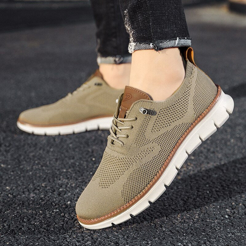 Mesh Sommerschuhe Herren | Atmungsaktiv | Slip-On | Leicht | Größe bis 54-Luzern Mode
