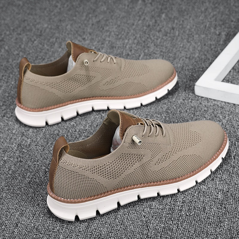 Mesh Sommerschuhe Herren | Atmungsaktiv | Slip-On | Leicht | Größe bis 54-Luzern Mode