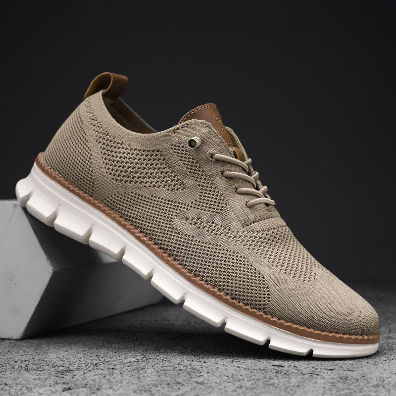 Mesh Sommerschuhe Herren | Atmungsaktiv | Slip-On | Leicht | Größe bis 54-Luzern Mode