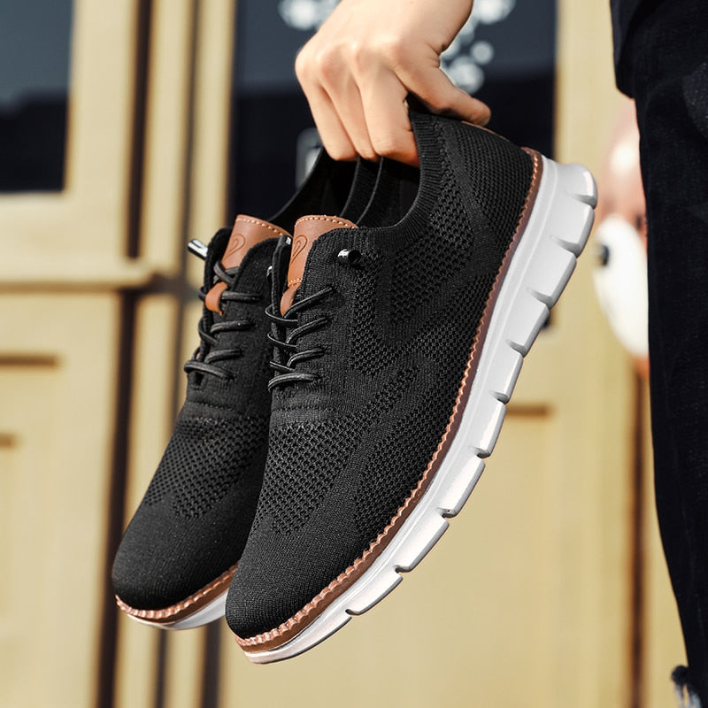 Mesh Sommerschuhe Herren | Atmungsaktiv | Slip-On | Leicht | Größe bis 54-Luzern Mode