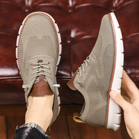 Mesh Sommerschuhe Herren | Atmungsaktiv | Slip-On | Leicht | Größe bis 54-Luzern Mode