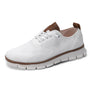 Mesh Sommerschuhe Herren | Atmungsaktiv | Slip-On | Leicht | Größe bis 54-Weiß-40-Luzern Mode