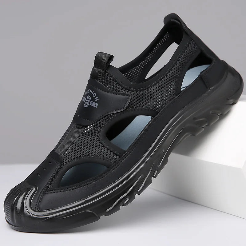 Mesh-Sandalen Herren | Atmungsaktiv & leicht | Rutschfeste Sohle | Flexibel & luftig-Luzern Mode