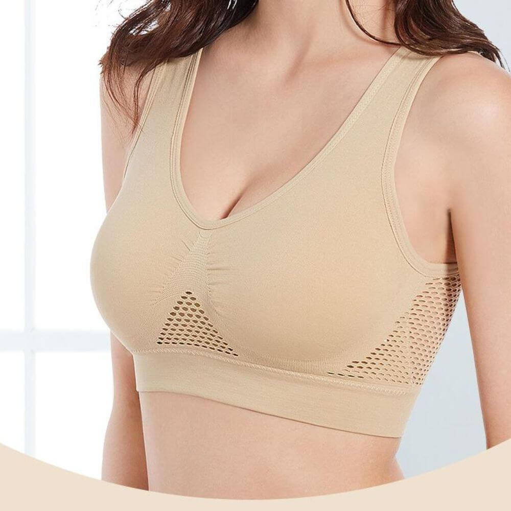 Sport-BH | Mesh | Atmungsaktiv | Nahtlos | Schnelltrocknend | Nylon-Luzern Mode