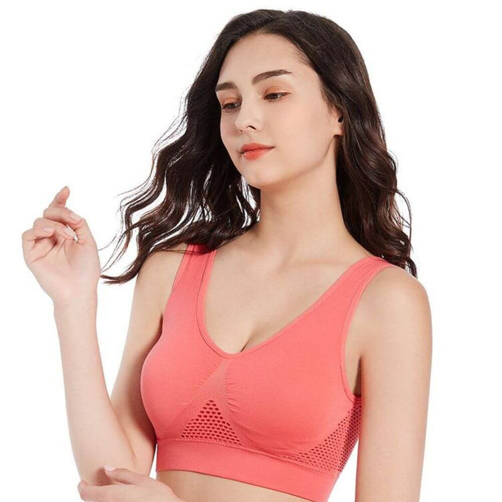 Sport-BH | Mesh | Atmungsaktiv | Nahtlos | Schnelltrocknend | Nylon-Luzern Mode