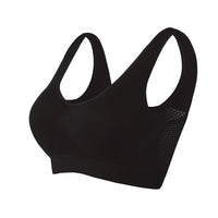 Sport-BH | Mesh | Atmungsaktiv | Nahtlos | Schnelltrocknend | Nylon-Schwarz-S-Luzern Mode