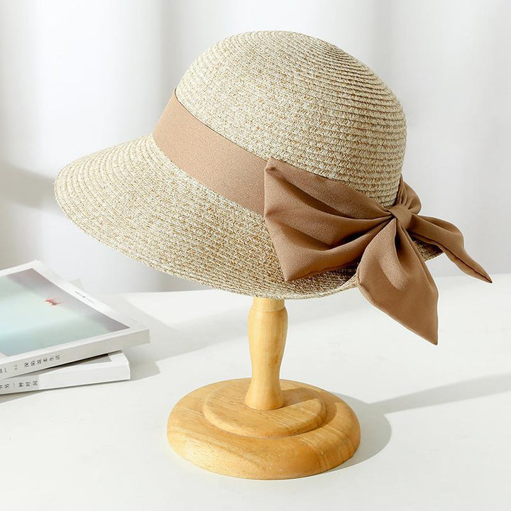 Sommer Sonnenhut Damen | Atmungsaktiv & Leicht | Schleife | Freizeit & Urlaub-Beige-Luzern Mode