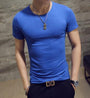 Sportshirt Herren | Rundhals | UV Schutz | Atmungsaktiv | Schnell trocknend-Blau-M-Luzern Mode