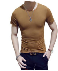 Sportshirt Herren | Rundhals | UV Schutz | Atmungsaktiv | Schnell trocknend-Braun-M-Luzern Mode