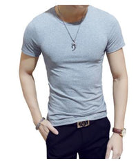 Sportshirt Herren | Rundhals | UV Schutz | Atmungsaktiv | Schnell trocknend-Grau-M-Luzern Mode