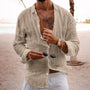 Sommerhemd Herren Baumwolle | Kurzarm & Leicht | Klassischer Look Style-Khaki-S-Luzern Mode