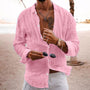 Sommerhemd Herren Baumwolle | Kurzarm & Leicht | Klassischer Look Style-Rosa-S-Luzern Mode