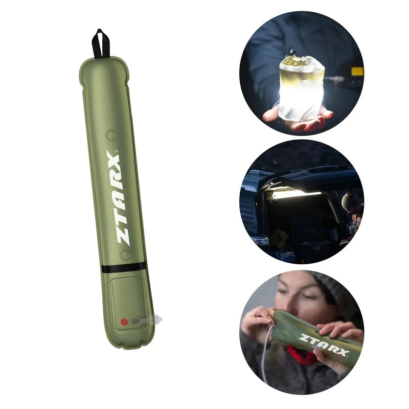 LED-Rohrlampe | Wiederaufladbar | Solar | Langlebig | Aufblasbar | Vielseitig-Luzern Mode