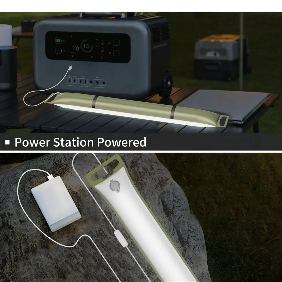 LED-Rohrlampe | Wiederaufladbar | Solar | Langlebig | Aufblasbar | Vielseitig-Luzern Mode
