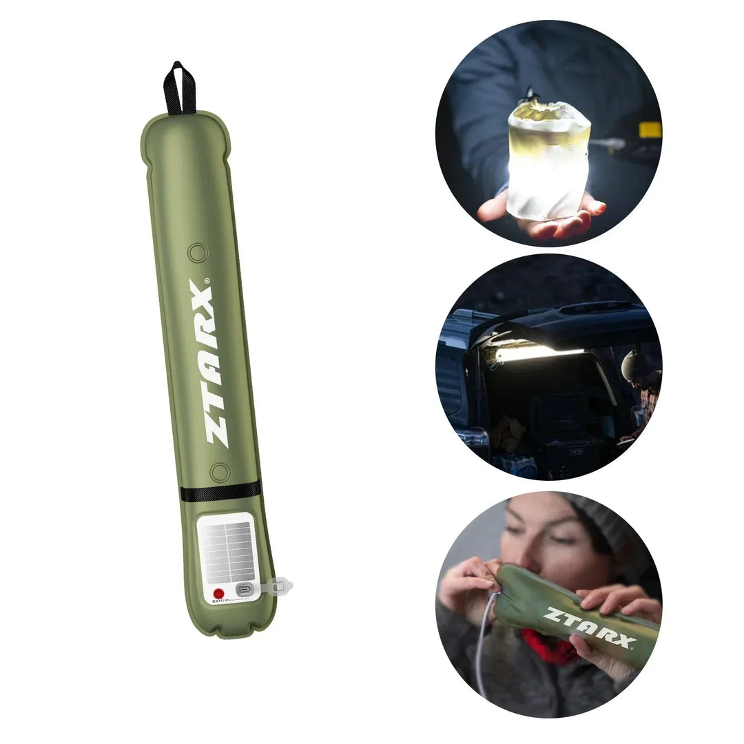 LED-Rohrlampe | Wiederaufladbar | Solar | Langlebig | Aufblasbar | Vielseitig-Luzern Mode
