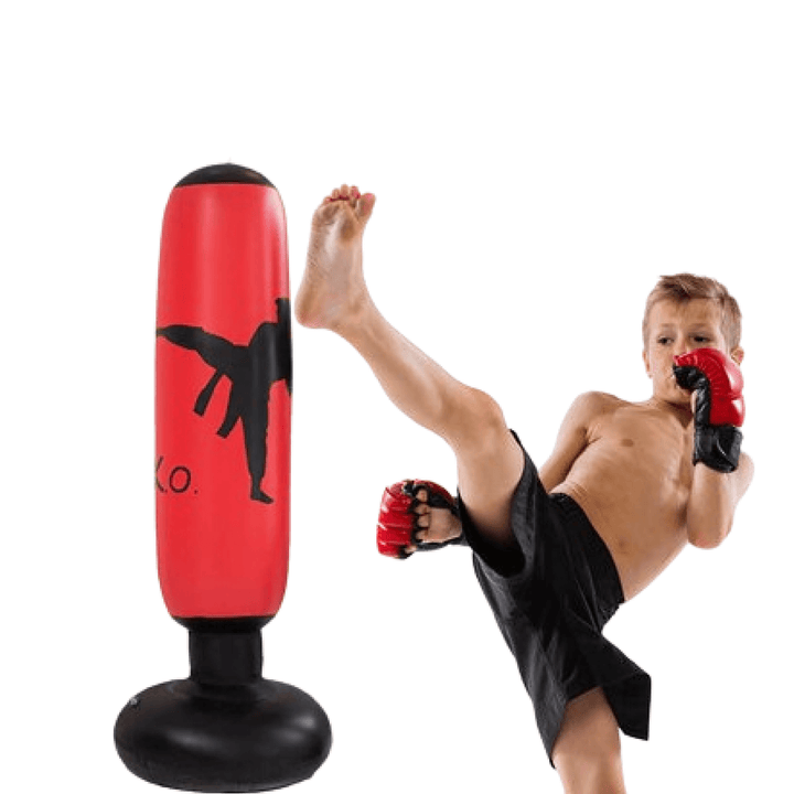 Boxsack | Freistehend Wiederbefüllbar Vielseitig Langlebig Fitness Training-Rot-Luzern Mode