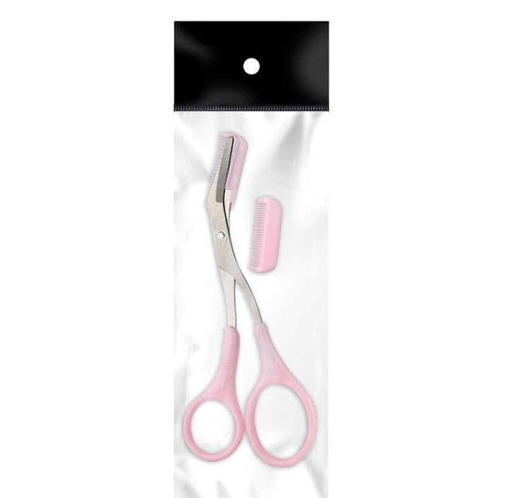 Augenbrauen-Trimmer | Schere | Rostfreies Stahl | Präzise | Kompakt-Rosa-Luzern Mode