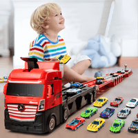 Spielzeugtruck mit Rennstrecke | Startsystem | Anpassbar | Modular-Luzern Mode