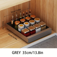 Küchenschrank Organizer | Ausziehbar Praktisch Kompakt Platzsparend-Grau-35cm-Luzern Mode