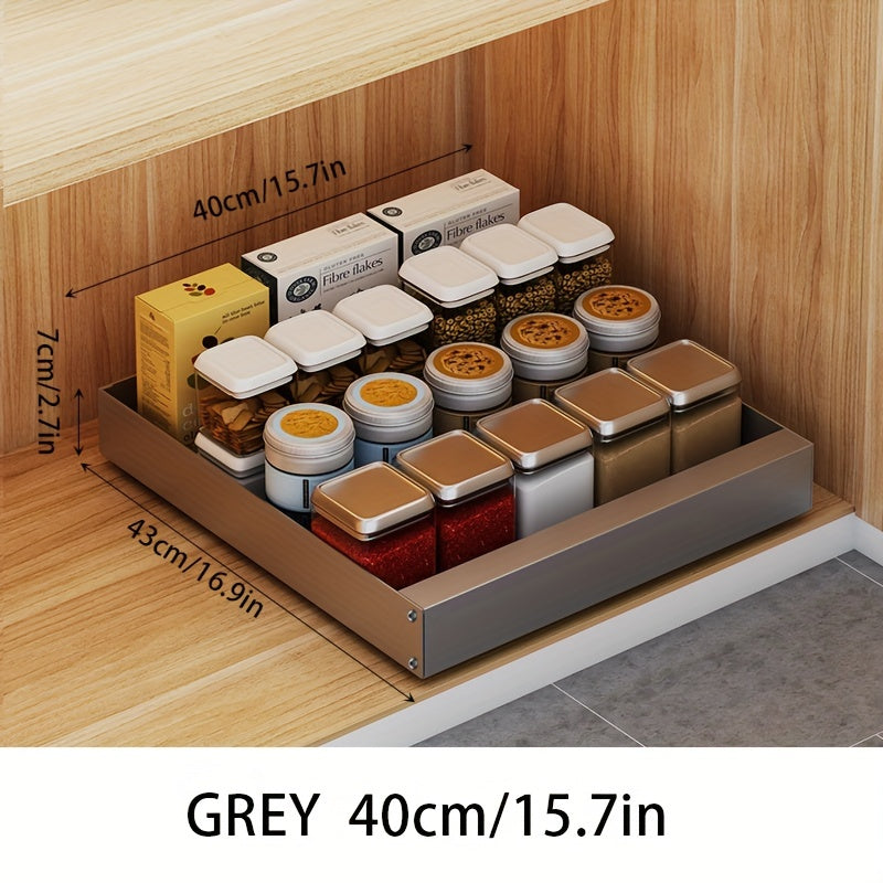 Küchenschrank Organizer | Ausziehbar Praktisch Kompakt Platzsparend-Grau-40cm-Luzern Mode