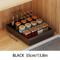Küchenschrank Organizer | Ausziehbar Praktisch Kompakt Platzsparend-Schwarz-35cm-Luzern Mode