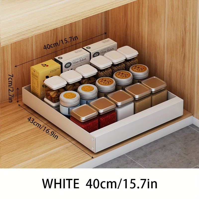 Küchenschrank Organizer | Ausziehbar Praktisch Kompakt Platzsparend-Weiß-40cm-Luzern Mode