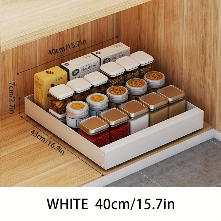 Küchenschrank Organizer | Ausziehbar Praktisch Kompakt Platzsparend-Weiß-40cm-Luzern Mode