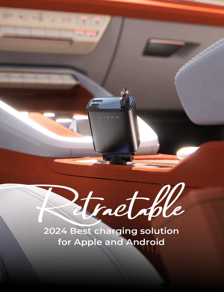 Autoladegerät | USB Schnellladen Ausziehbar Vielseitig 69W Langlebig Stilvoll-Luzern Mode