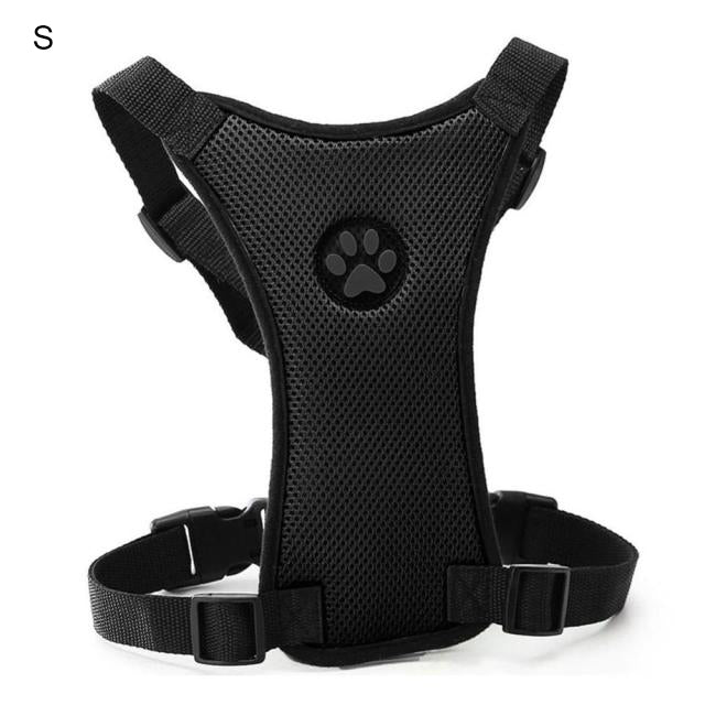 Hunde Autoschultergurt | Mit Geschirr | Verstellbar | Schwarz | Bequem-S-Luzern Mode