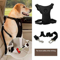 Hunde Autoschultergurt | Mit Geschirr | Verstellbar | Schwarz | Bequem-Luzern Mode