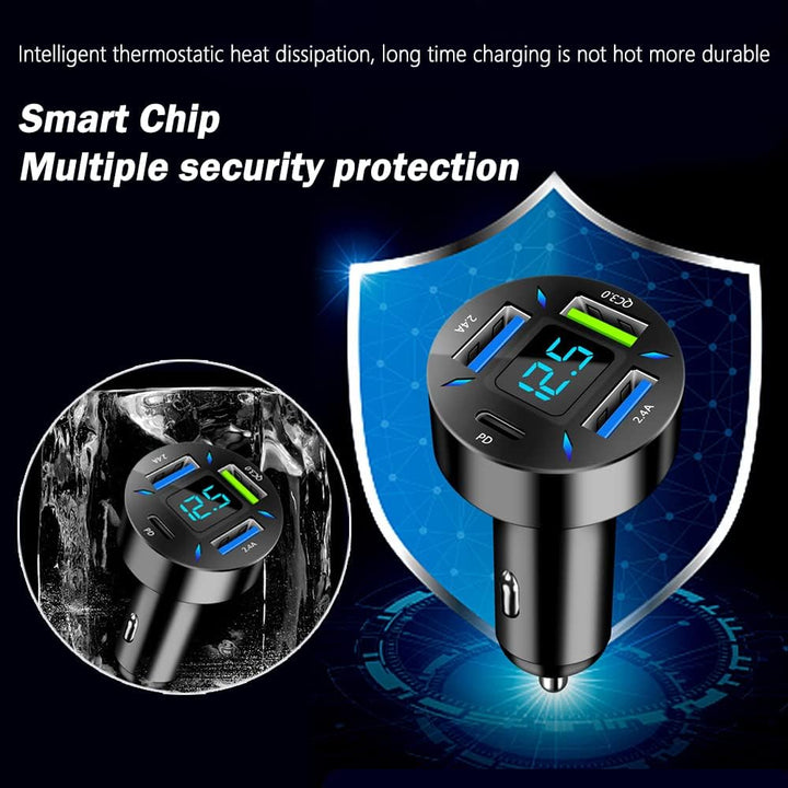 USB Autoladegerät | Schnellladen 12V Android Apple Universell Robust Kompakt-Luzern Mode