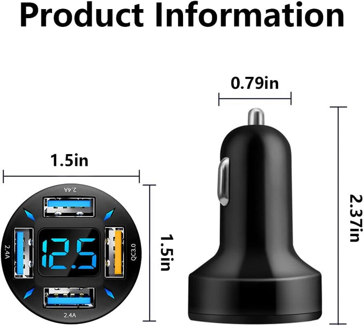 USB Autoladegerät | Schnellladen 12V Android Apple Universell Robust Kompakt-Luzern Mode
