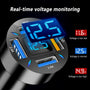 USB Autoladegerät | Schnellladen 12V Android Apple Universell Robust Kompakt-2 Stück-schwarz-QC/2.4A-Luzern Mode