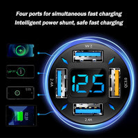 USB Autoladegerät | Schnellladen 12V Android Apple Universell Robust Kompakt-Luzern Mode