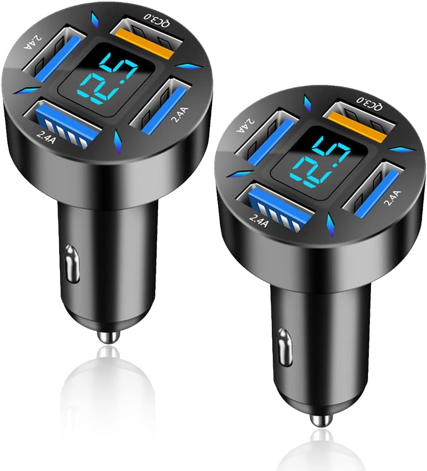 USB Autoladegerät | Schnellladen 12V Android Apple Universell Robust Kompakt-Luzern Mode