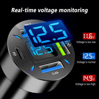 USB Autoladegerät | Schnellladen 12V Android Apple Universell Robust Kompakt-2 Stück-schwarz-QC/PD/2.4A-Luzern Mode