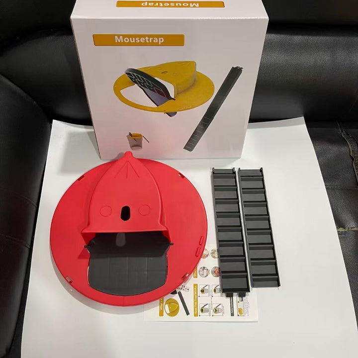 Mausefalle | Tierfreundlich Smart Automatisch Langlebig Selbst-einstellend-Rot-Farbkarton-Luzern Mode