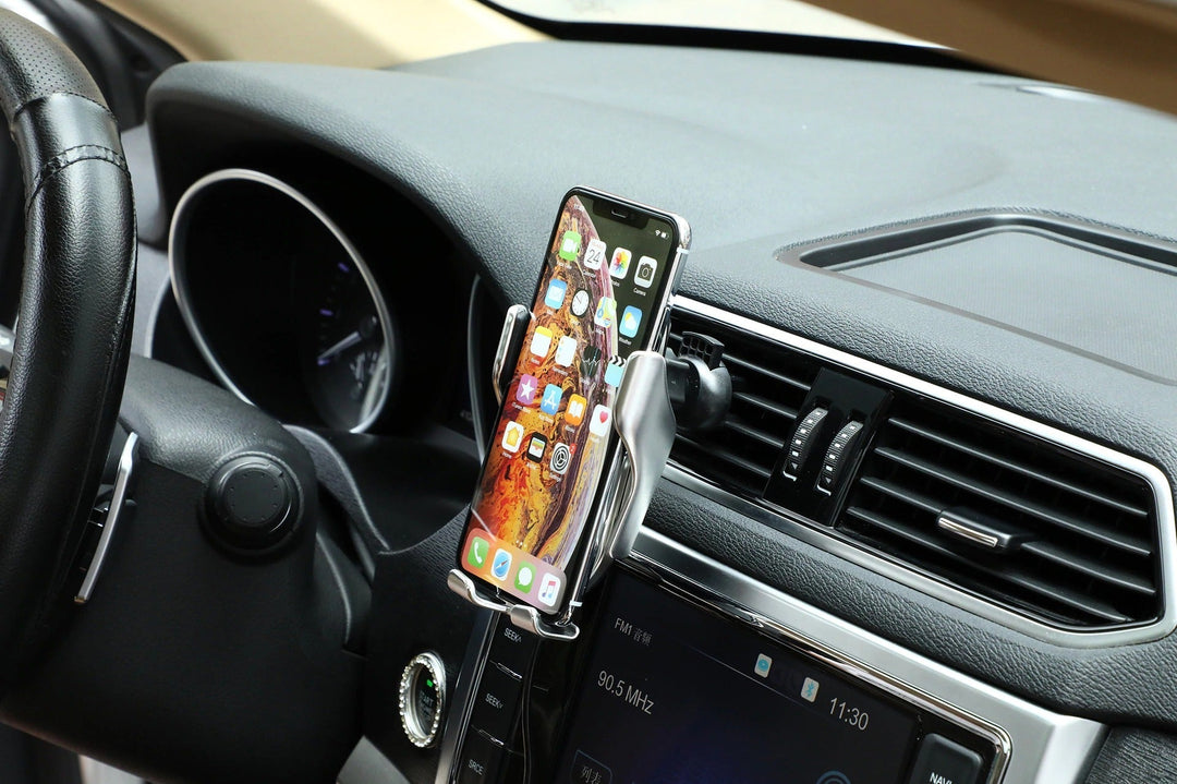 Auto Handyhalterung | Ladegerät | Stabil | Universell | Drehbar | USB-Luzern Mode